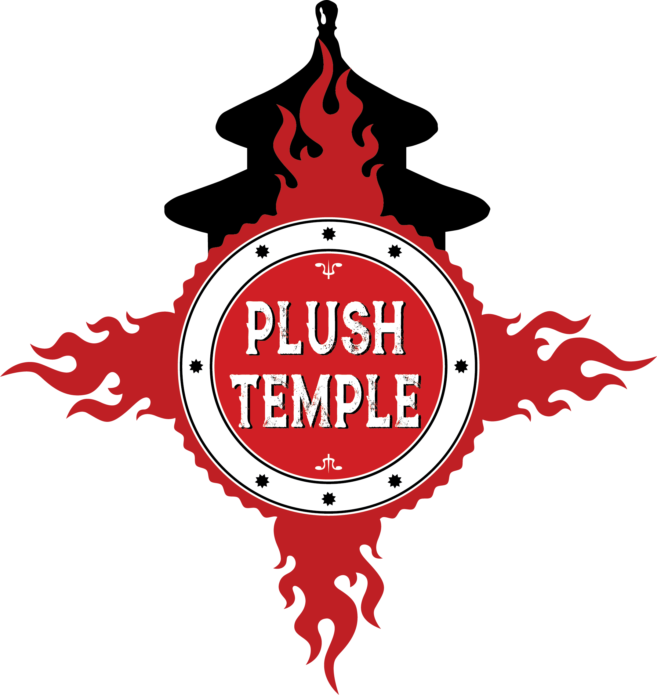 Plush temple logo